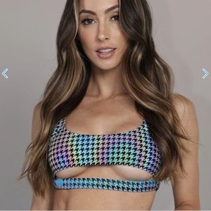 Groovy Reflective Underboob Rave Top